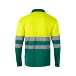 VL VULCAN. Polo bicolore (160g/m²) à manches longues, en polyester (100%) – Image 24