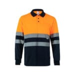 VL VULCAN. Polo bicolore (160g/m²) à manches longues, en polyester (100%) – Image 28