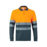 VL VULCAN. Polo bicolore (160g/m²) à manches longues, en polyester (100%) – Image 33