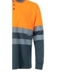 VL VULCAN. Polo bicolore (160g/m²) à manches longues, en polyester (100%) – Image 37