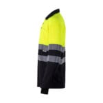 VL VULCAN LARGE. Polo bicolore (160g/m²) à manches longues, en polyester (100%) – Image 3