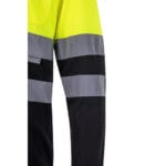 VL VULCAN LARGE. Polo bicolore (160g/m²) à manches longues, en polyester (100%) – Image 5