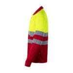 VL VULCAN LARGE. Polo bicolore (160g/m²) à manches longues, en polyester (100%) – Image 13