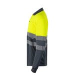 VL VULCAN LARGE. Polo bicolore (160g/m²) à manches longues, en polyester (100%) – Image 18