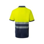 VL ACHELOUS. Polo piqué bicolore (150g/m²) à manches courtes, en coton (55%) et polyester (45%) – Image 2