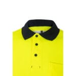 VL ACHELOUS. Polo piqué bicolore (150g/m²) à manches courtes, en coton (55%) et polyester (45%) – Image 7