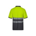 VL ACHELOUS. Polo piqué bicolore (150g/m²) à manches courtes, en coton (55%) et polyester (45%) – Image 9