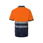 VL ACHELOUS. Polo piqué bicolore (150g/m²) à manches courtes, en coton (55%) et polyester (45%) – Image 15