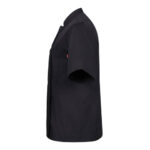 VL DURGA. Veste de cuisine à manches courtes en popeline (110g/m²), en coton (35%) et polyester (65%) – Image 4