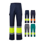 VL ARTEMIS. Pantalon bicolore en sergé (190g/m²), en coton (20%) et polyester (80%)