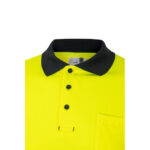 VL PLUTO. Polo piqué bicolore (150g/m²) à manches longues, en coton (55%) et polyester (45%) – Image 6