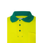 VL PLUTO. Polo piqué bicolore (150g/m²) à manches longues, en coton (55%) et polyester (45%) – Image 16