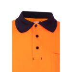 VL PLUTO. Polo piqué bicolore (150g/m²) à manches longues, en coton (55%) et polyester (45%) – Image 21