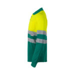VL PLUTO LARGE. Polo piqué bicolore (150g/m²) à manches longues, en coton (55%) et polyester (45%) – Image 13