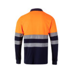 VL PLUTO LARGE. Polo piqué bicolore (150g/m²) à manches longues, en coton (55%) et polyester (45%) – Image 17
