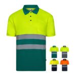 VL FORTUNA. Polo Bird-eye (140g/m²) à manches courtes, en polyester (100%)