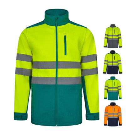 VL HESTIA. Veste soft shell bicolore (280g/m²), en polyester (96%) et élasthanne (4%)