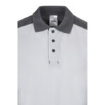 VL VELES. Polo piqué bicolore stretch (200g/m²), manches courtes, en polyester (96%) et élasthanne (4%) – Image 12