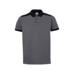 VL VELES. Polo piqué bicolore stretch (200g/m²), manches courtes, en polyester (96%) et élasthanne (4%) – Image 14