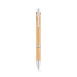 BETA BAMBOO. Stylo à bille en bambou avec clip et attributs métalliques – Image 2