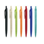 CAMILA. Stylo à bille en fibre de paille de blé et ABS avec clip