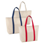 VILLE. Sac en toile 100% coton avec poche frontale et intérieure (280 g/m²)