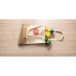 MERCAT. Sac 100% coton (160 g/m²) avec détails en imitation jute – Image 2
