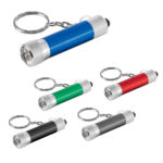 LERGAN. Porte-clés en aluminium avec lampe de poche 3 LED