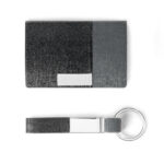 TRAVOLTA. Set porte-cartes et porte-clés en métal et PU – Image 6