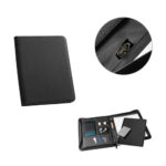 EMERGE FOLDER. Porte documents A4 en 300D polyester recyclé (100% rPET) avec fermeture éclair