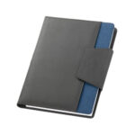 RUSSEL. Couverture en PU et tissu polyester avec bloc-notes A5 avec pages unies – Image 4