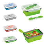 SAFFRON. Lunch Box. Boîte hermétique rétractable en silicone et PP 640 mL