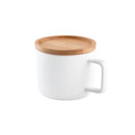 FANGIO. Tasse en céramique 230 mL avec couvercle et base en bambou – Image 9