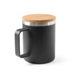 LAUDA. Mug en acier inoxydable recyclé à 90% avec couvercle en bambou 420 mL – Image 5