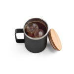 LAUDA. Mug en acier inoxydable recyclé à 90% avec couvercle en bambou 420 mL – Image 8