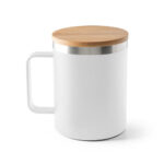 LAUDA. Mug en acier inoxydable recyclé à 90% avec couvercle en bambou 420 mL – Image 11