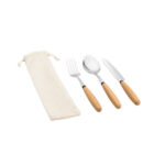 BOULUD. Set de 3 pièces en bois d'acacia – Image 3