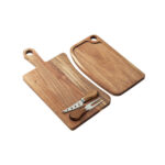 CASSIA. Plateau à fromage en bois d'acacia avec poignée, fabriqué à partir de matériaux certifiés FSC™ et d'autres matériaux contrôlés – Image 7