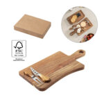 CASSIA. Plateau à fromage en bois d'acacia avec poignée, fabriqué à partir de matériaux certifiés FSC™ et d'autres matériaux contrôlés