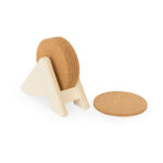 PLYCORK. Support en contreplaqué avec 6 sous-verres en liège – Image 6