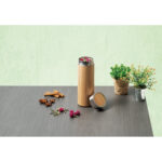 NATUREL. Bouteille thermos en bambou et acier inoxydable (90 % recyclé) 430 mL – Image 3