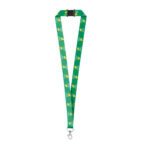 DOVER. Tour de cou pour sublimation en polyester recyclé (100% rPET) avec mousqueton