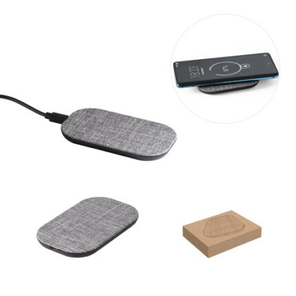 RENEWAL CHARGER. Chargeur sans fil ultra-rapide 15W en PET recyclé (100 % rPET)