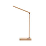 MOREY. Lampe de bureau pliante avec chargeur sans fil ultrarapide de 15 W en bambou – Image 6