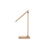 MOREY. Lampe de bureau pliante avec chargeur sans fil ultrarapide de 15 W en bambou – Image 7