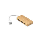MOSER. HUB avec 2 ports USB-A et 1 USB-C en bambou – Image 4