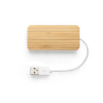 MOSER. HUB avec 2 ports USB-A et 1 USB-C en bambou – Image 2