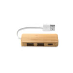 MOSER. HUB avec 2 ports USB-A et 1 USB-C en bambou – Image 5