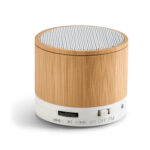 GLASHOW. Haut parleur portatif en bambou avec microphone – Image 4