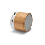 GLASHOW. Haut parleur portatif en bambou avec microphone – Image 5